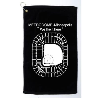 Metrodome Minneapolis We Like It Here Golf Towel