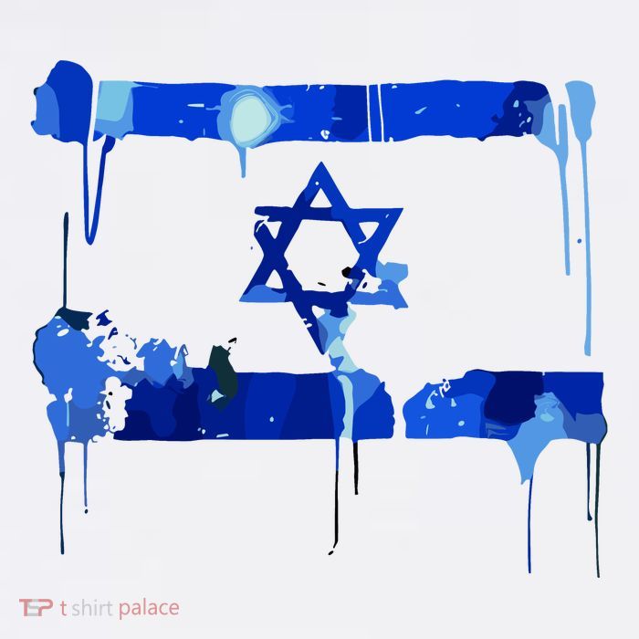 Marina Medvin Wearing Distressed Israeli Flag.Png Baby Bodysuit