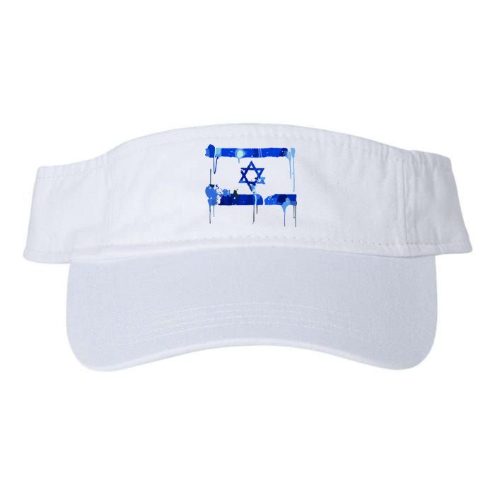 Marina Medvin Wearing Distressed Israeli Flag.Png Valucap Bio-Washed Visor