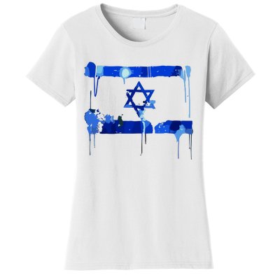 Marina Medvin Wearing Distressed Israeli Flag.Png Women's T-Shirt