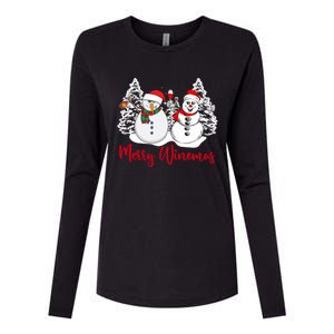 Mmyb Merry Winemas Snow Christmas Wine Lover Xmas Holiday Gift Womens Cotton Relaxed Long Sleeve T-Shirt