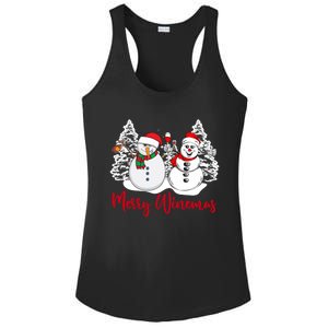 Mmyb Merry Winemas Snow Christmas Wine Lover Xmas Holiday Gift Ladies PosiCharge Competitor Racerback Tank