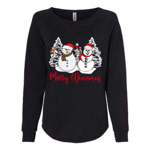 Mmyb Merry Winemas Snow Christmas Wine Lover Xmas Holiday Gift Womens California Wash Sweatshirt