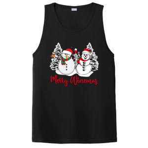 Mmyb Merry Winemas Snow Christmas Wine Lover Xmas Holiday Gift PosiCharge Competitor Tank