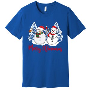 Mmyb Merry Winemas Snow Christmas Wine Lover Xmas Holiday Gift Premium T-Shirt