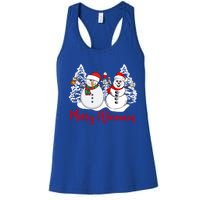 Mmyb Merry Winemas Snow Christmas Wine Lover Xmas Holiday Gift Women's Racerback Tank