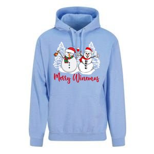 Mmyb Merry Winemas Snow Christmas Wine Lover Xmas Holiday Gift Unisex Surf Hoodie