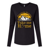 Mountain Momma West Virginia Take Me Home WV Map Mountains Womens Cotton Relaxed Long Sleeve T-Shirt