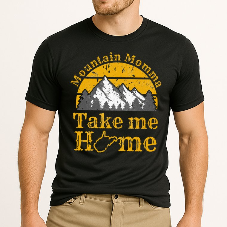 Mountain Momma West Virginia Take Me Home WV Map Mountains Cooling Performance Crew T-Shirt