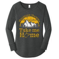 Mountain Momma West Virginia Take Me Home WV Map Mountains Women's Perfect Tri Tunic Long Sleeve Shirt