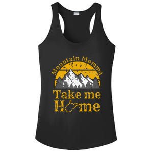 Mountain Momma West Virginia Take Me Home WV Map Mountains Ladies PosiCharge Competitor Racerback Tank