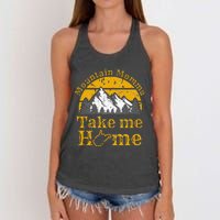 Mountain Momma West Virginia Take Me Home WV Map Mountains Women's Knotted Racerback Tank