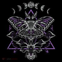 Mysterious Moth With Moon Crescent Gothic Moth High Crown Mesh Back Trucker Hat