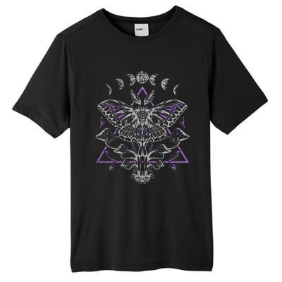 Mysterious Moth With Moon Crescent Gothic Moth Tall Fusion ChromaSoft Performance T-Shirt