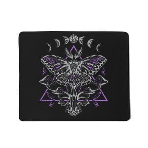 Mysterious Moth With Moon Crescent Gothic Moth Mousepad