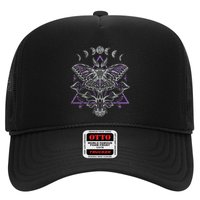 Mysterious Moth With Moon Crescent Gothic Moth Trucker Hat