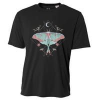 Mysterious Moths With Moon Crescent Gothic Moth Cooling Performance Crew T-Shirt