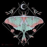 Mysterious Moths With Moon Crescent Gothic Moth Cooling Performance Crew T-Shirt