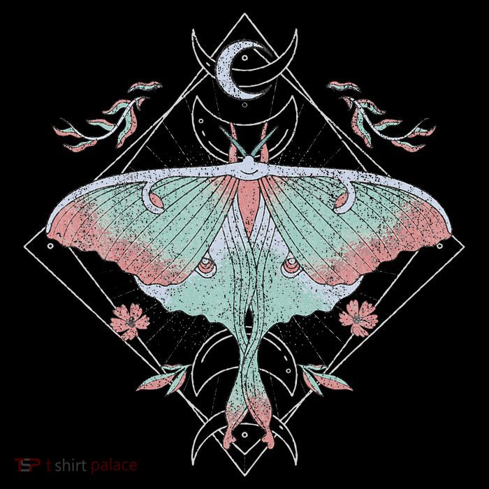 Mysterious Moths With Moon Crescent Gothic Moth Cooling Performance Crew T-Shirt