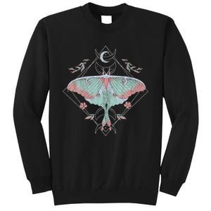 Mysterious Moths With Moon Crescent Gothic Moth Sweatshirt