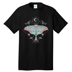 Mysterious Moths With Moon Crescent Gothic Moth Tall T-Shirt