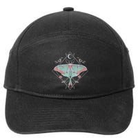 Mysterious Moths With Moon Crescent Gothic Moth 7-Panel Snapback Hat