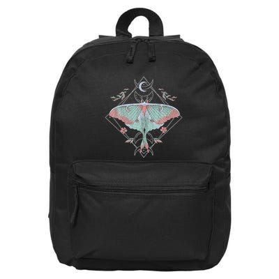 Mysterious Moths With Moon Crescent Gothic Moth 16 in Basic Backpack