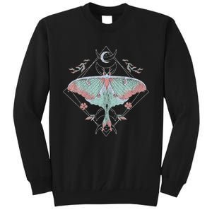 Mysterious Moths With Moon Crescent Gothic Moth Tall Sweatshirt