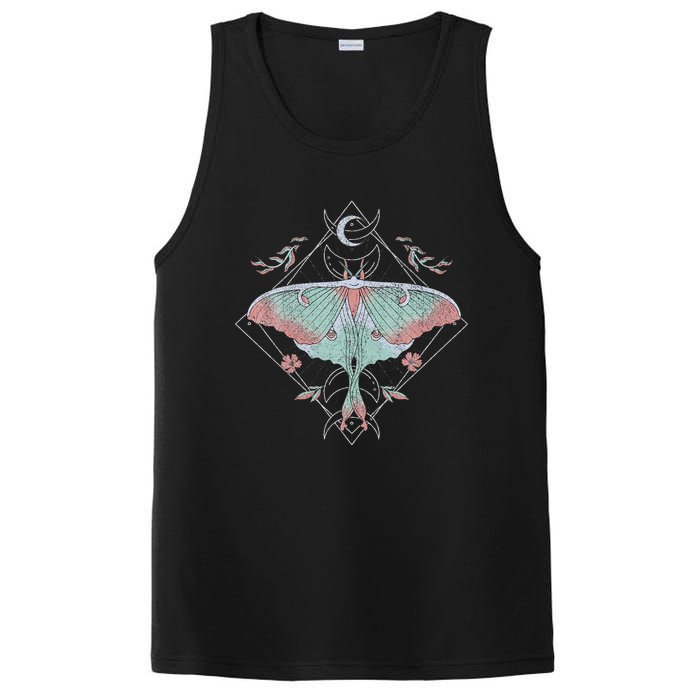 Mysterious Moths With Moon Crescent Gothic Moth PosiCharge Competitor Tank