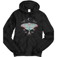 Mysterious Moths With Moon Crescent Gothic Moth Tie Dye Hoodie