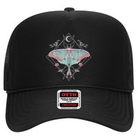 Mysterious Moths With Moon Crescent Gothic Moth Trucker Hat