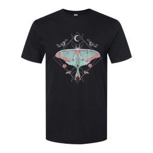 Mysterious Moths With Moon Crescent Gothic Moth Softstyle CVC T-Shirt