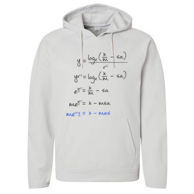 Math Merry Xmas Math Equation Funny Christmas Algebra Great Gift Performance Fleece Hoodie