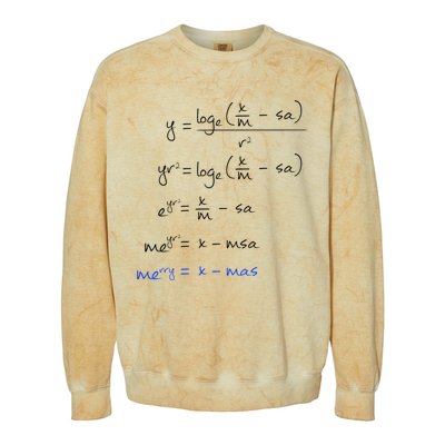 Math Merry Xmas Math Equation Funny Christmas Algebra Great Gift Colorblast Crewneck Sweatshirt