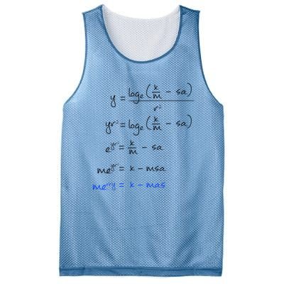 Math Merry Xmas Math Equation Funny Christmas Algebra Great Gift Mesh Reversible Basketball Jersey Tank