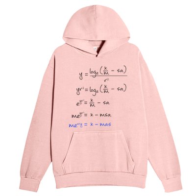 Math Merry Xmas Math Equation Funny Christmas Algebra Great Gift Urban Pullover Hoodie