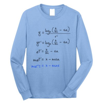 Math Merry Xmas Math Equation Funny Christmas Algebra Great Gift Long Sleeve Shirt