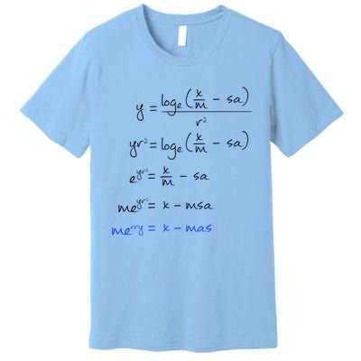 Math Merry Xmas Math Equation Funny Christmas Algebra Great Gift Premium T-Shirt