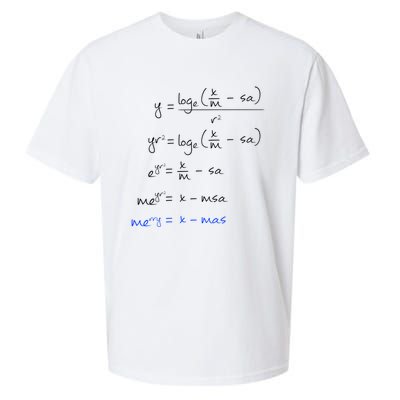 Math Merry Xmas Math Equation Funny Christmas Algebra Great Gift Sueded Cloud Jersey T-Shirt