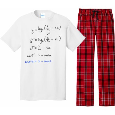 Math Merry Xmas Math Equation Funny Christmas Algebra Great Gift Pajama Set