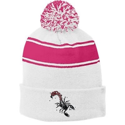 Mariahthescientist Mts X Sp5der Scorpion Stripe Pom Pom Beanie