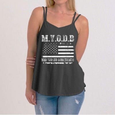 Myodb My Your Our Damn Business Women's Strappy Tank