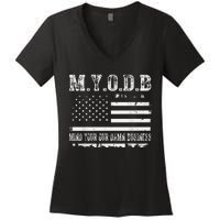 Myodb My Your Our Damn Business Women's V-Neck T-Shirt