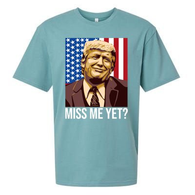 Miss Me Yet Funny President Election Trump 2024 Save America Great Gift Sueded Cloud Jersey T-Shirt