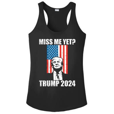 Miss Me Yet Funny Trump 2024 Ladies PosiCharge Competitor Racerback Tank