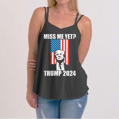 Miss Me Yet Funny Trump 2024 Women's Strappy Tank