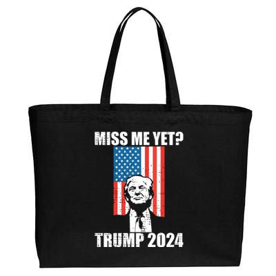 Miss Me Yet Funny Trump 2024 Cotton Canvas Jumbo Tote