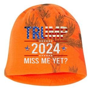 Miss Me Yet Trump 2024 I'll Be Back Patriotic 4th Of July Kati - Camo Knit Beanie