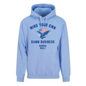 Meidastouch Mind Your Own Damn Business Harris Walz Unisex Surf Hoodie