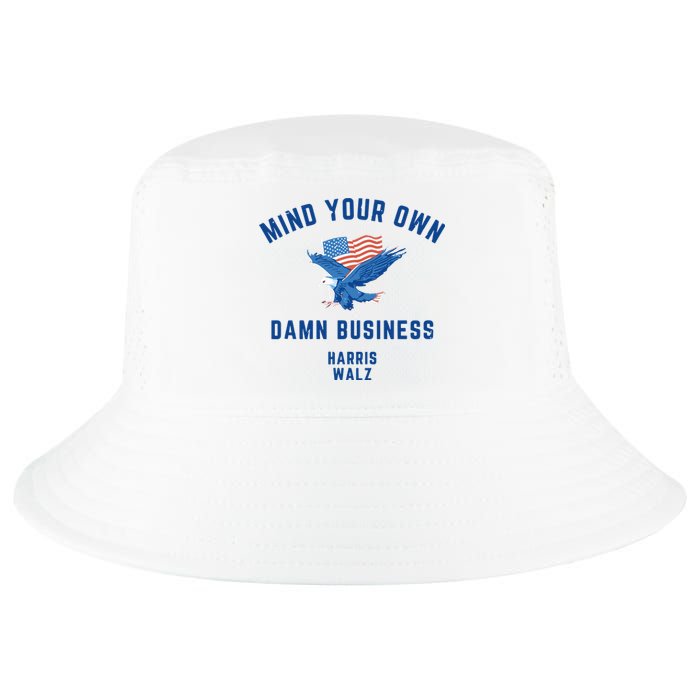 Meidastouch Mind Your Own Damn Business Harris Walz Cool Comfort Performance Bucket Hat